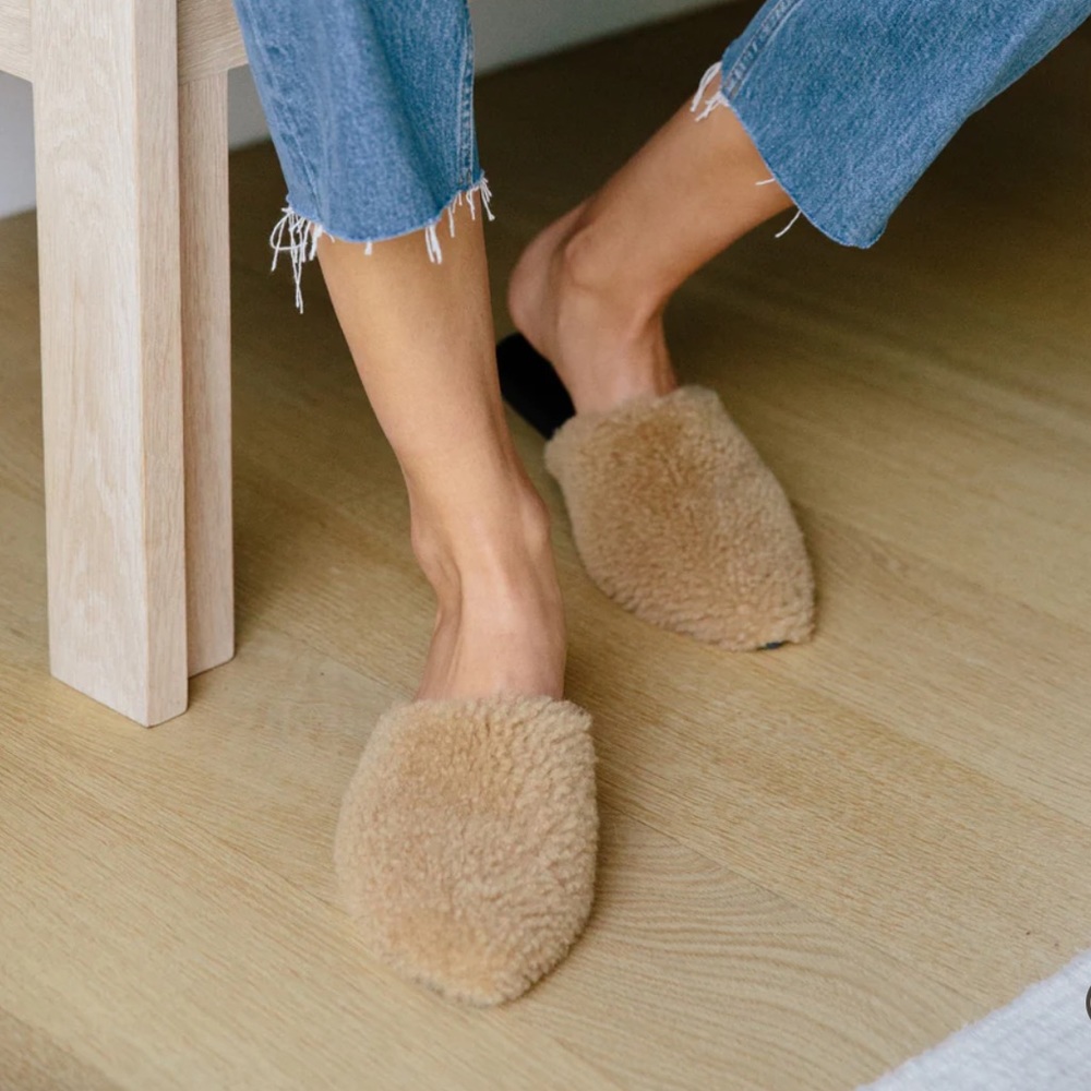 Jenni Kayne Shearling Mule 37 Natural